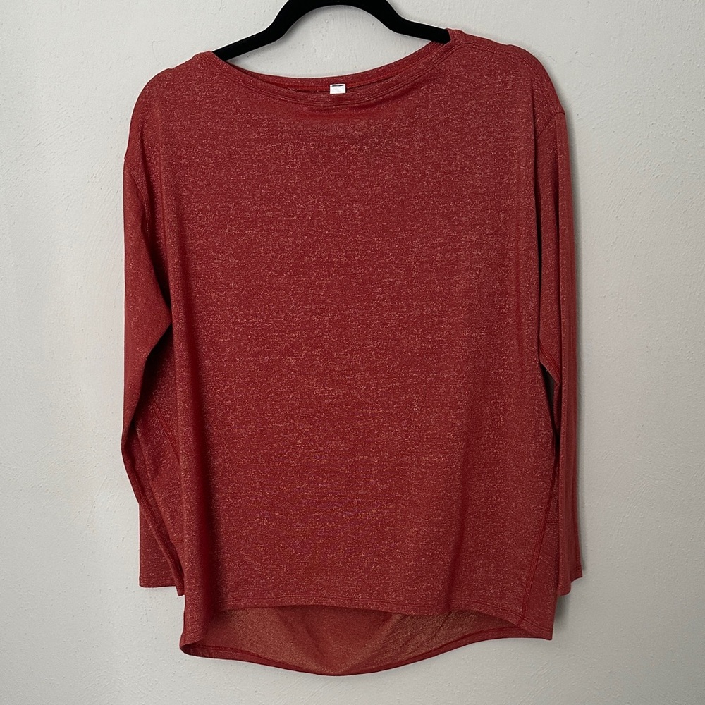 lululemon athletica Red Long Sleeve Top